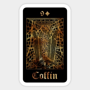 Coffin. Lenormand Gothic Mysteries Design. Sticker